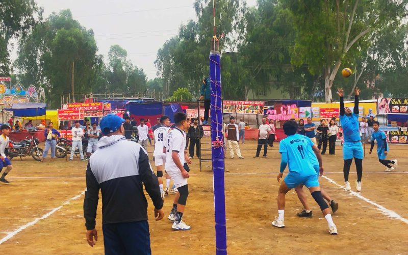 जिल्लास्तरीय पुरुष भलिबल सुरु, क्वाटरफाइनल समीकरण पूरा